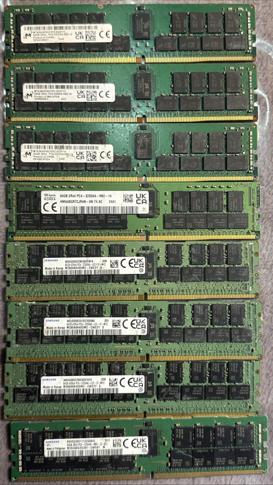 Micron 64GB 2Rx4 PC4-3200AA-RB2-14 3200MHz ECC Server RAM MTA36ASF8G72PZ-3G2F1TI