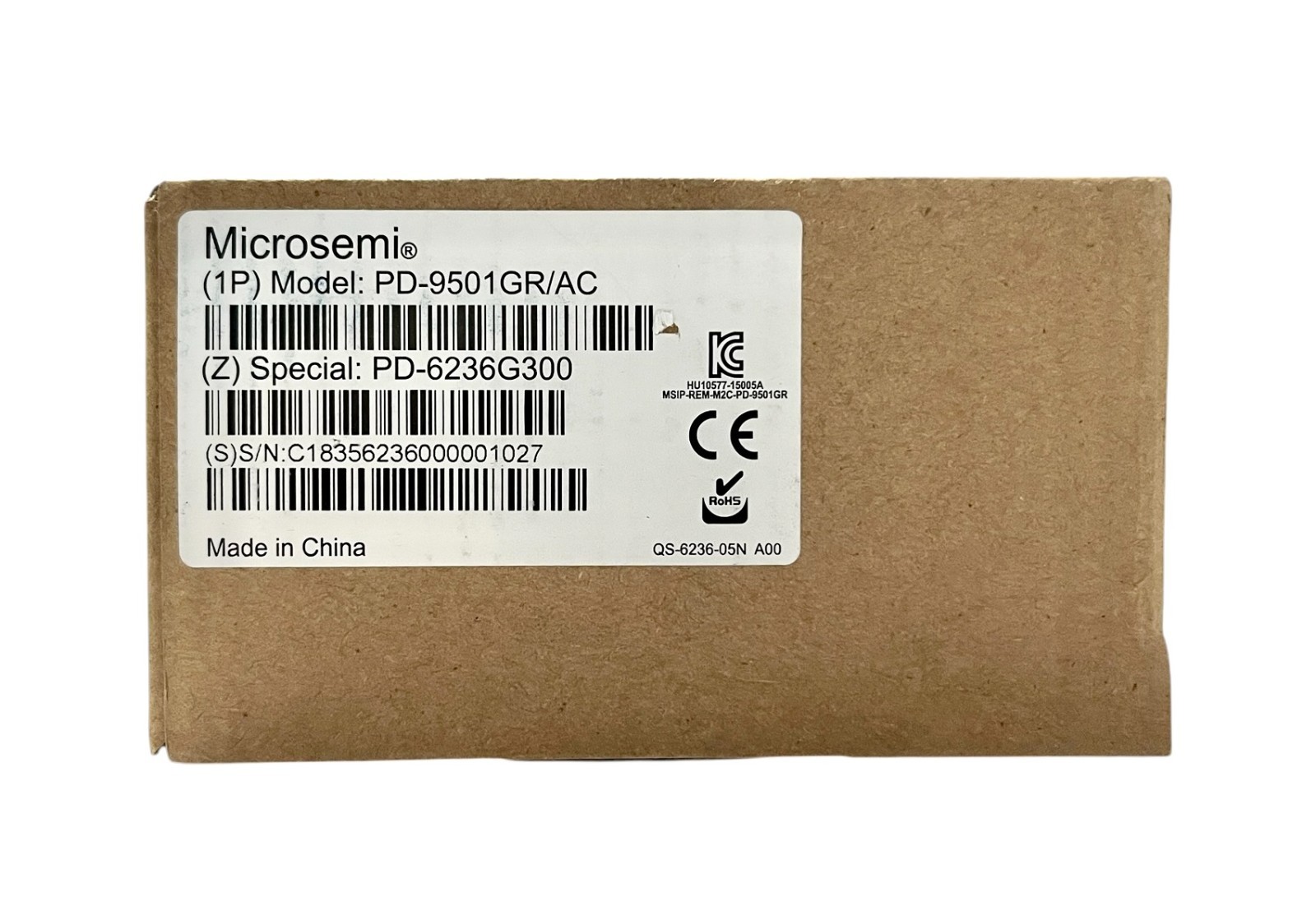Microsemi PD-9501GR/AC-US Desktop Power over Ethernet (PoE) Midspan Injector