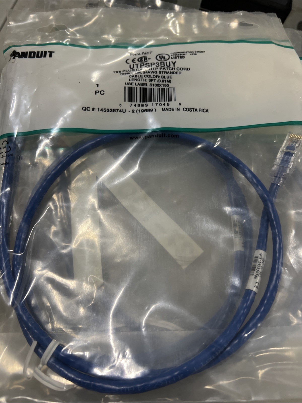 Panduit Utpsp 3 Buy.  “””lot Of 10””””.  Quantity 10,,,,