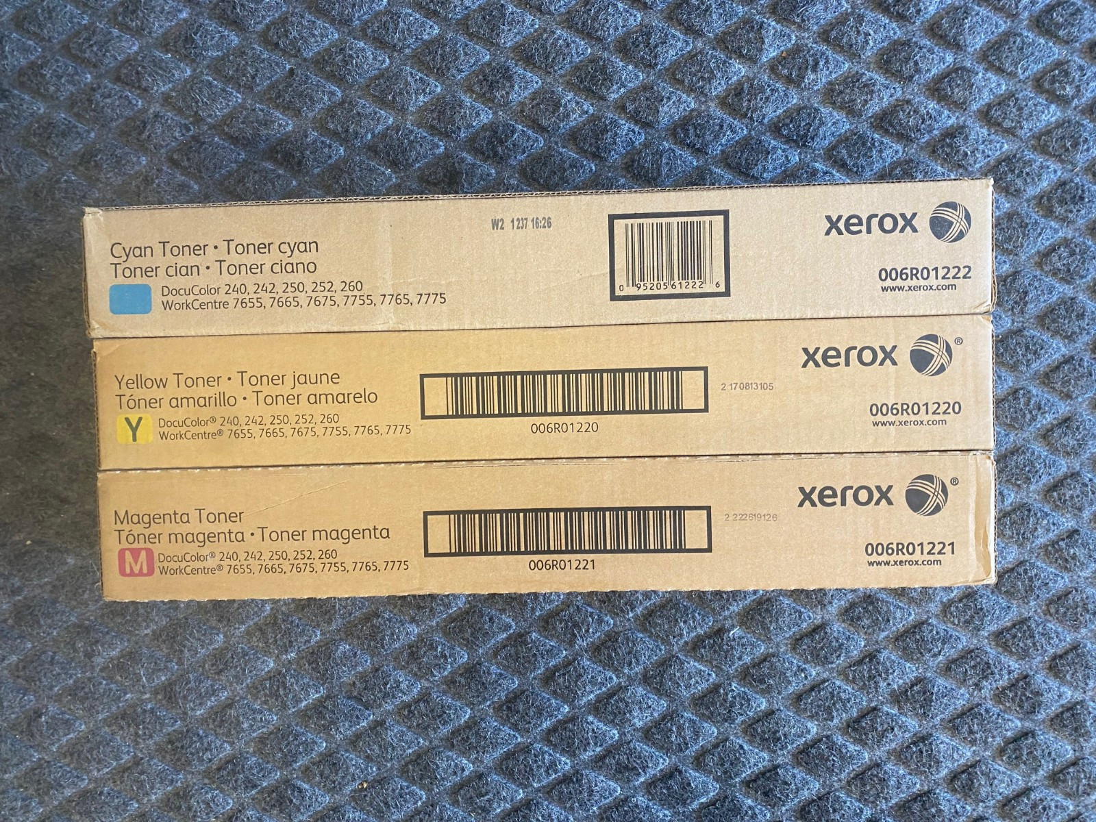 Xerox DocuColor 240 242 250 252 260 Genuine Toner Set Workcenter 7655 7755 7775