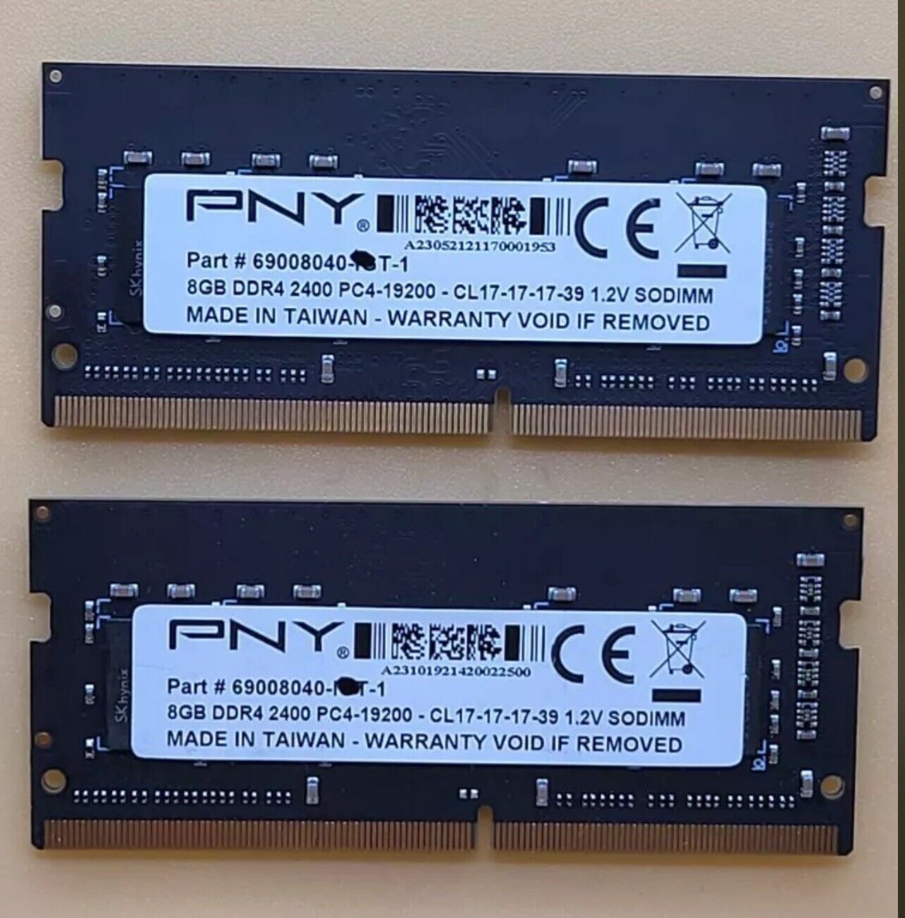 PNY Performance RAM 16GB (2 x 8GB SODIMMs)  DDR4 2400MHz PC4-19200 CL17 1.2V