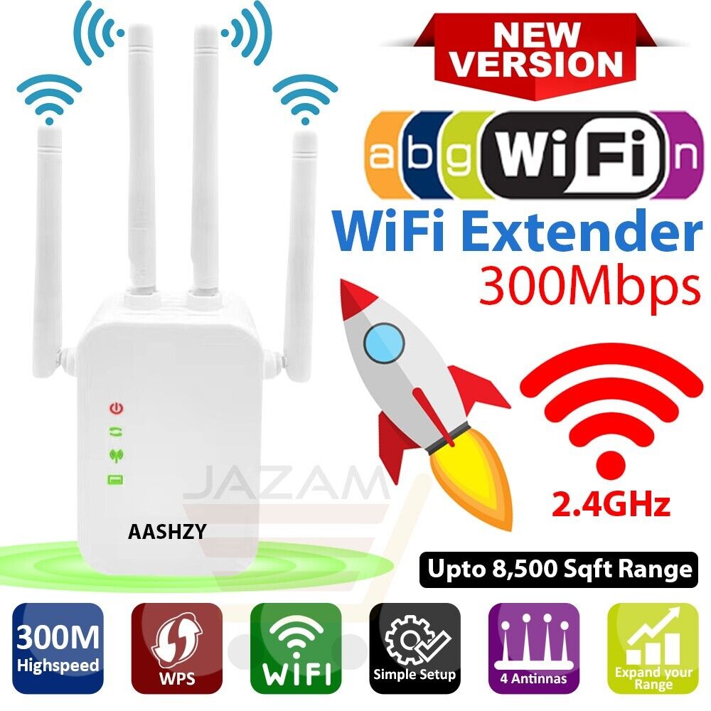 WIFI Extender Long Range Coverage Internet Booster WIFI Wireless Signal Repeater