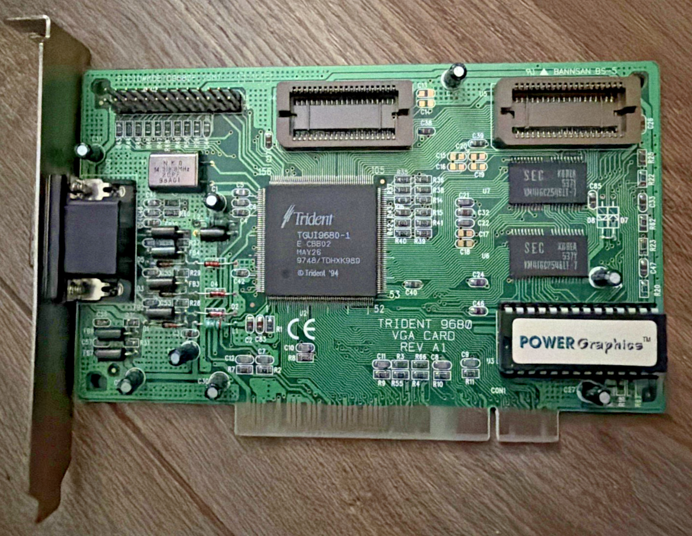 Venus T80 Rev A Trident TGUI9680-1 PCI VGA Video Card