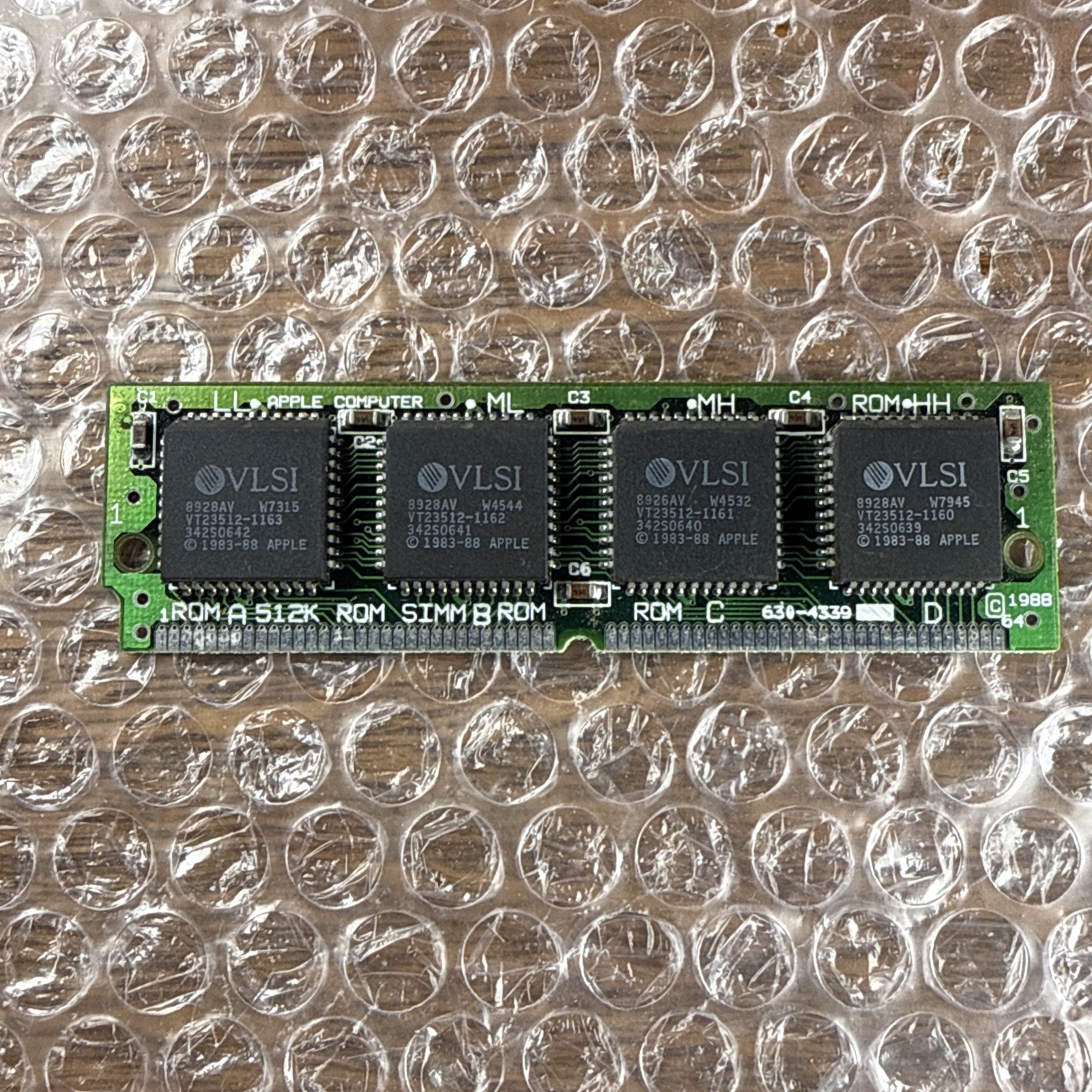 Vintage Apple Macintosh IIX SE/30 ROM SIMM 512K 820-0241-02 630-4339 1988