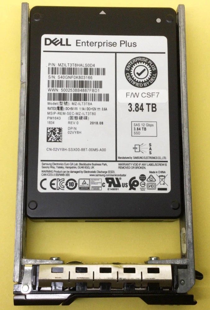 4NMJF Dell Enterprise Plus 3.84TB SAS 12Gbps RI 2.5'' SSD MZ-ILS3T8B 04NMJF