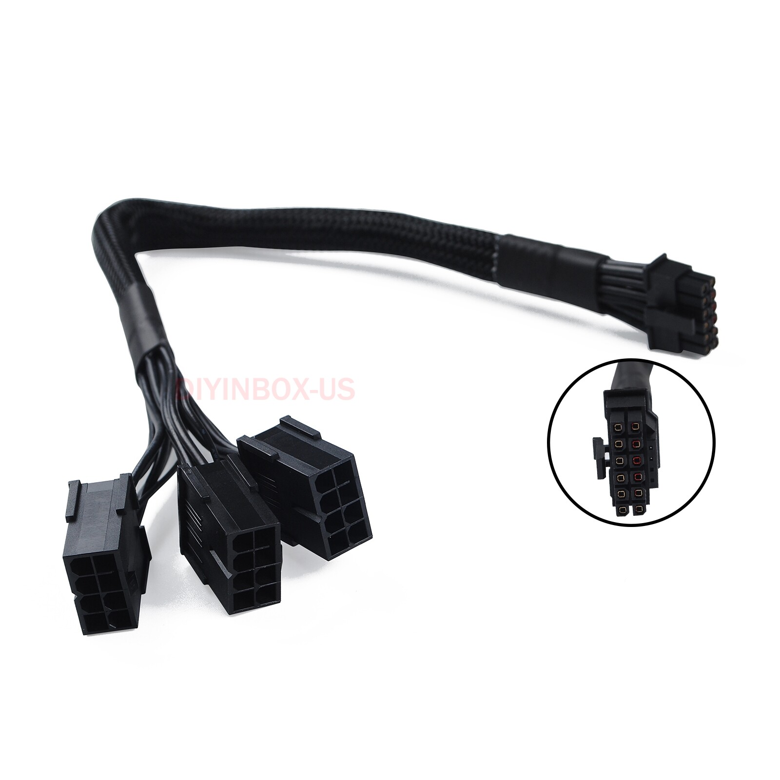 Mini 12+4 Pin Male to 3x8Pin PCIE GPU Cables for RTX 4000 ,RTX 3090Ti , RTX 4090