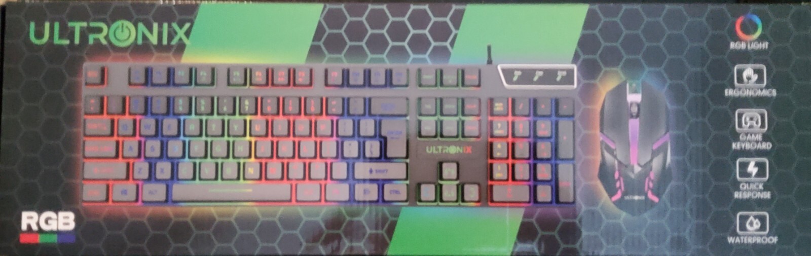 ULTRONIX RGB Gaming Keyboard and Mouse Combo – Open Box (Excelent Condition)