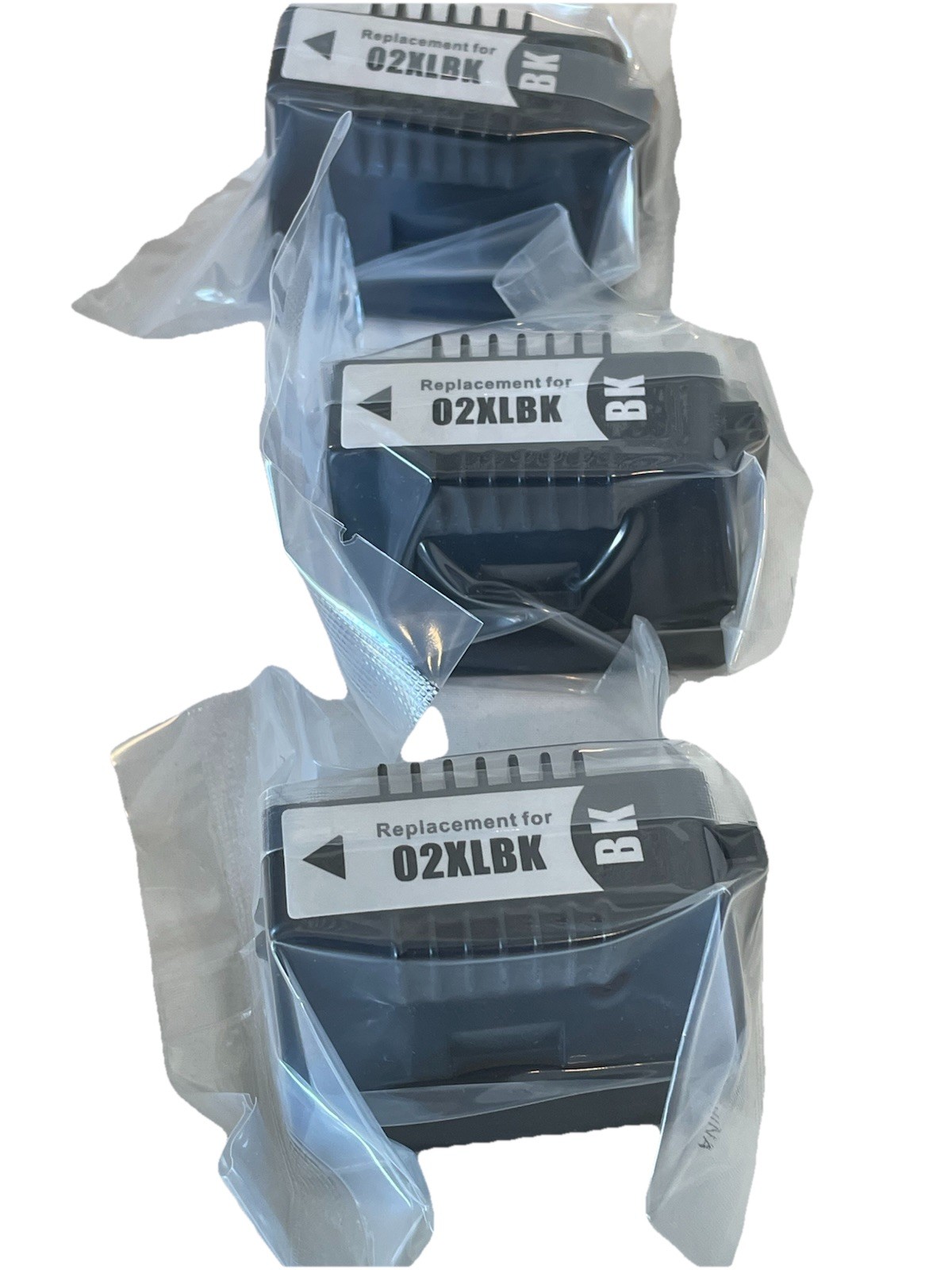3 BLACK HP02 XL Compatible Ink Cartridge for HP 02XL HIGH CAPACITY HP 02 XL