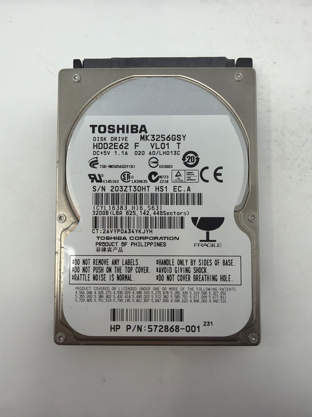 Toshiba MK3256GSY 320GB SATA Grade B