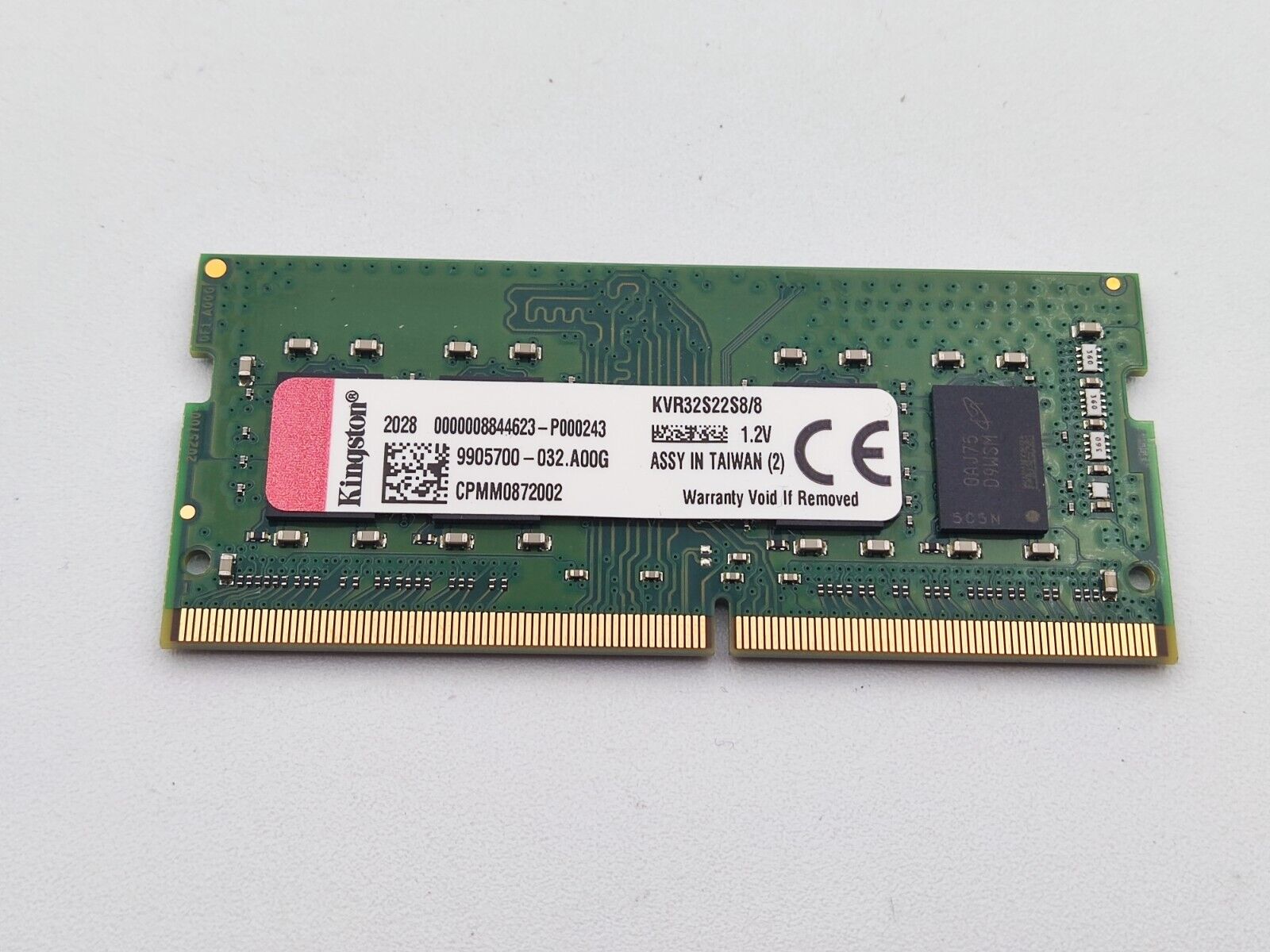 KVR32S22S8/8 - 8GB DDR4 3200 SO-DIMM Memory Module
