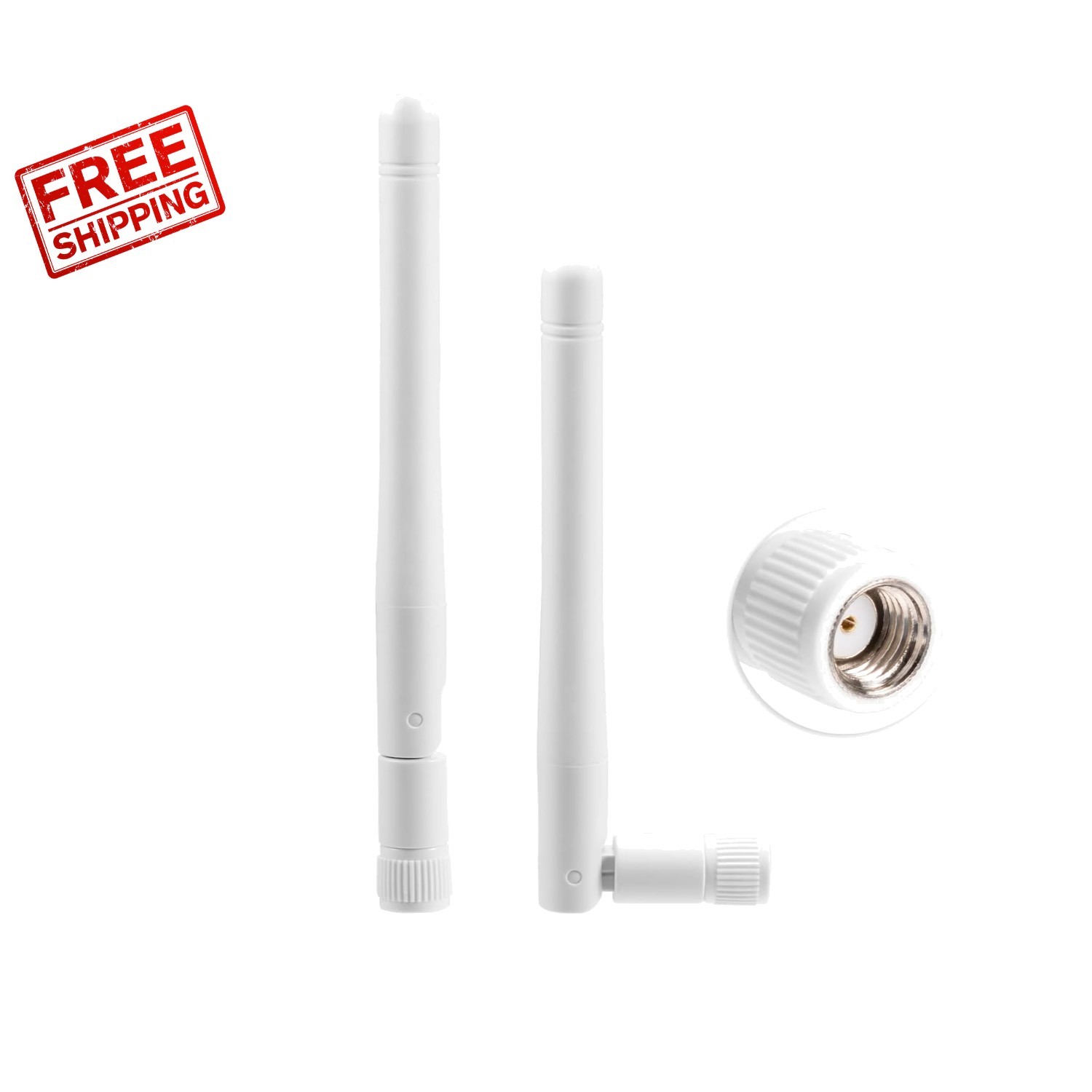 2-Pack RP-SMA Dual Band WiFi Antennas 2.4GHz 5GHz 3dBi for Optimal Connectivity