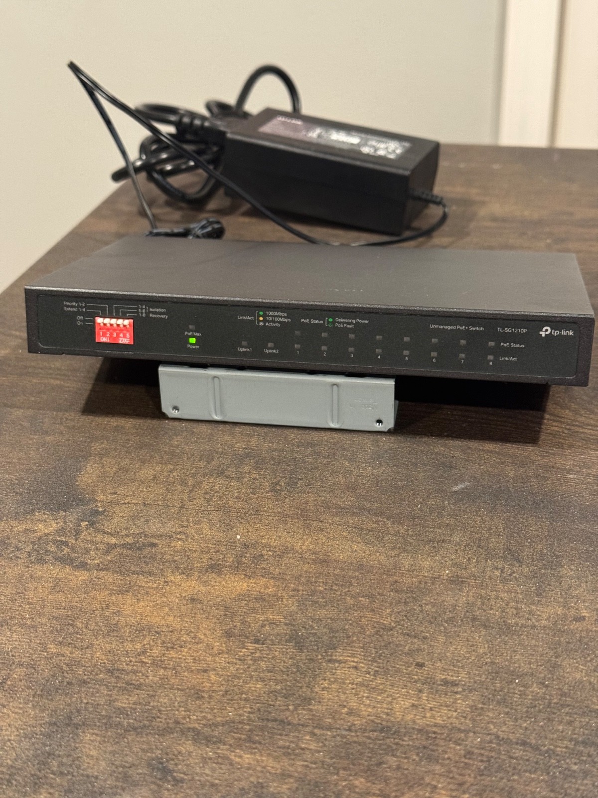 TP-Link TL-SG1210P 10-Port Gigabit 8-Port PoE+ Switch 63W with Power Adapter