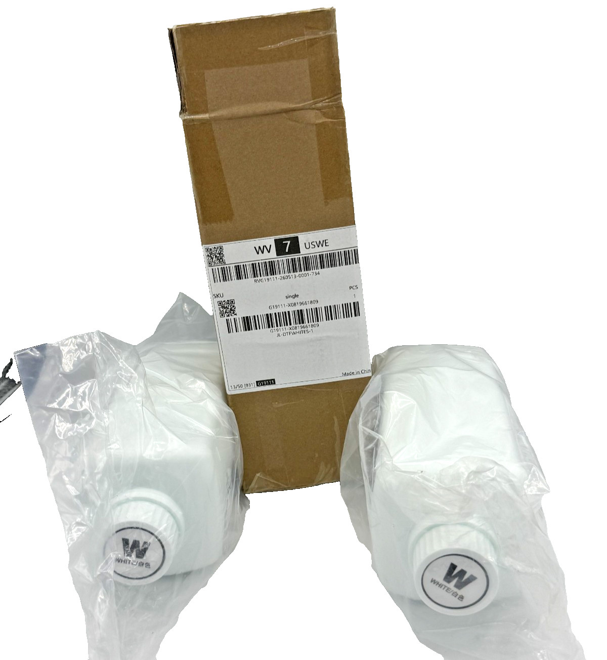 DTF White Ink 1kg Lot of 2 Digital Textile Pigment Ink for DTF Printer Epson New