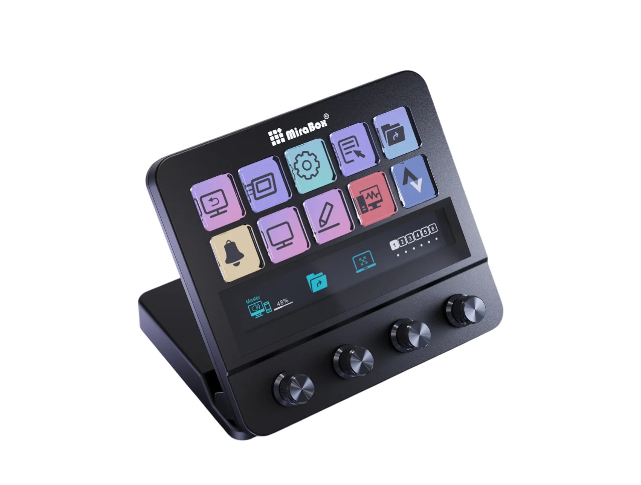 Mirabox N4 Stream Deck With Knob – LCD Button Live Content Creation Controller