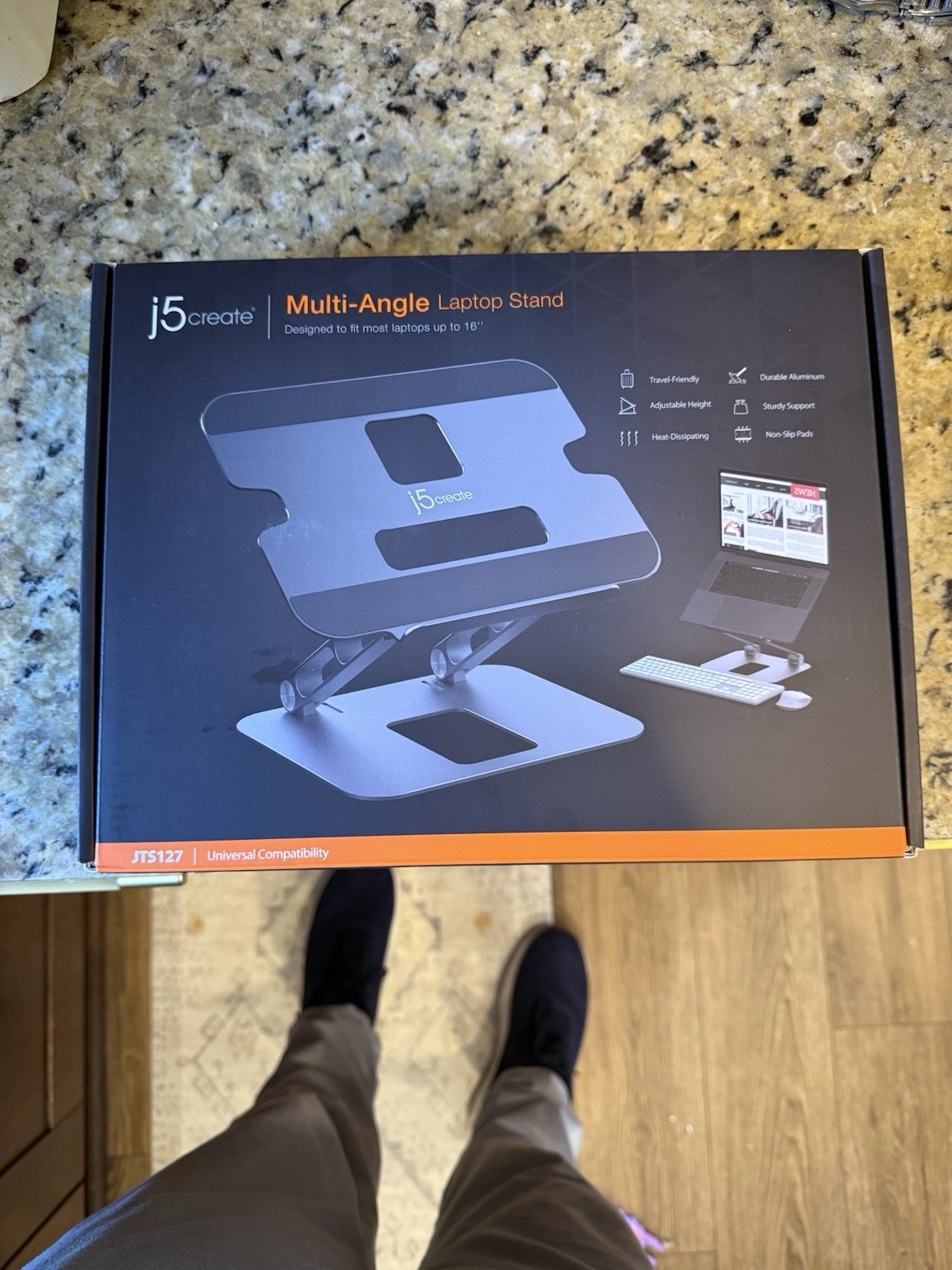 J5Create Multi-Angle Laptop Stand Fits Up to 16" Laptops Model #JTS127 Brand-New