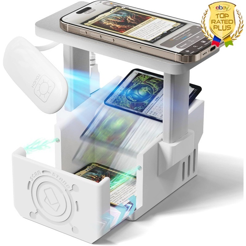 Efficient Trading Card Scanner W/ Adjustable LED Light TCG Card Stand MTG New