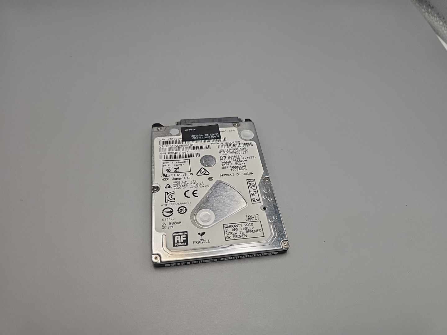 HGST Z7K500-500 HTS725050A7E630 500GB SATA 2.5" HDD Hard Drive