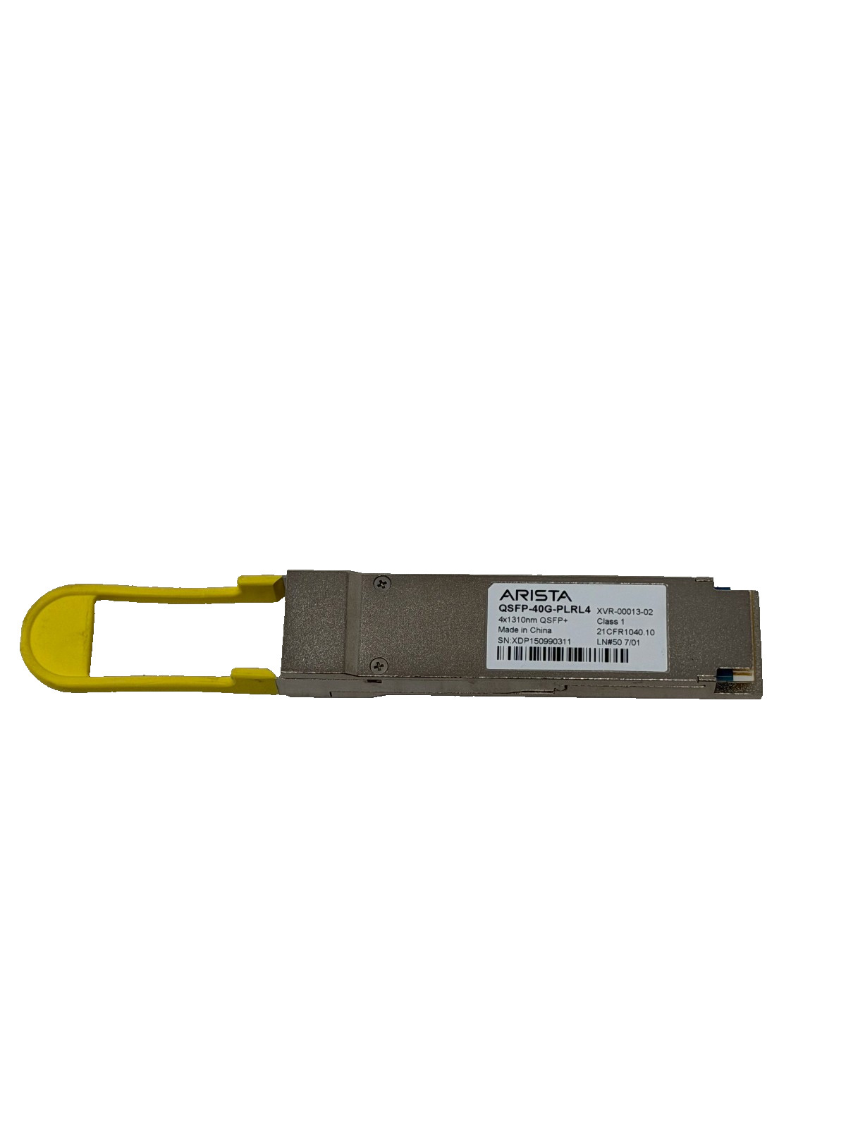 Arista QSFP-40G-PLRL4 40G 4x1310nm LR QSFP+ Optic XVR-00013-02 KMJ