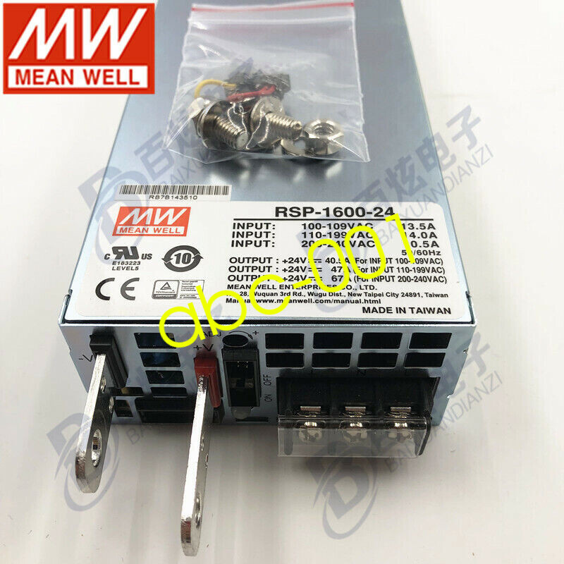 1 pcs MEAN WELL  RSP-1600-24 1600W 24V 67A PFC  switch power supply