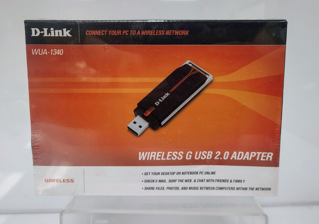 Genuine New In Box D-Link WUA-1340 Wireless G USB 2.0 Adapter
