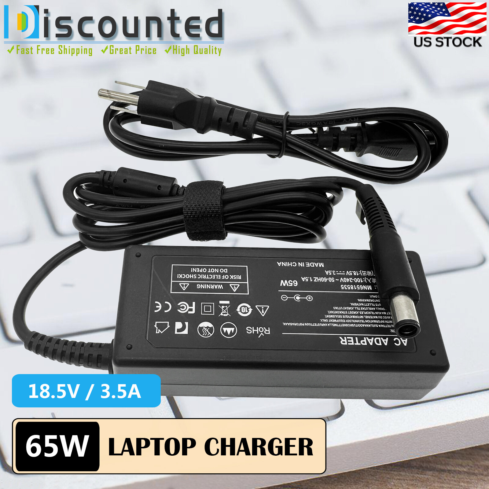 AC Adapter Charger for Compaq Presario CQ60-211DX CQ60-215DX CQ60-615DX Notebook