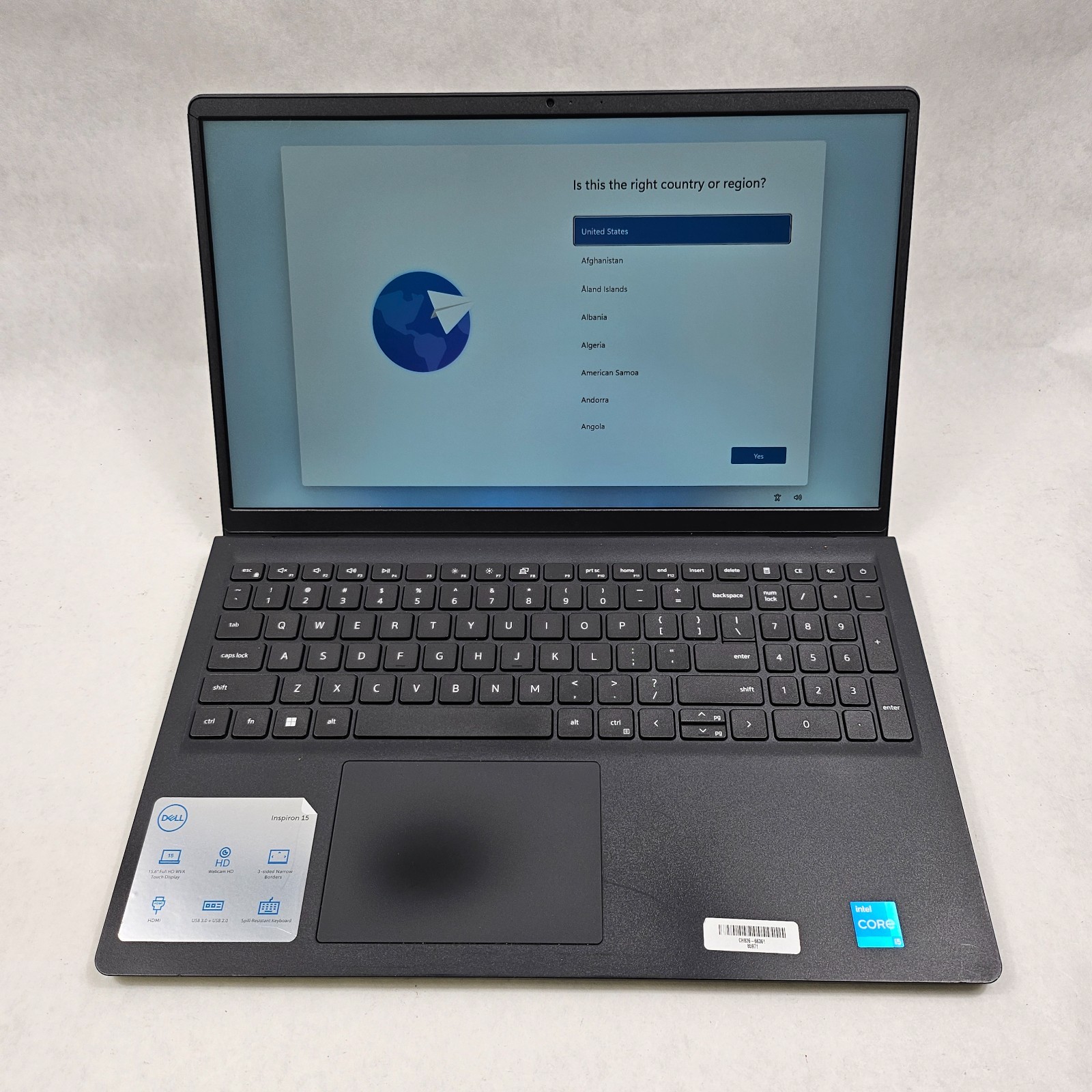Dell inspiron 3520 15.6" Touch Intel i5-1135G7 16GB RAM 512GB SSD Win 11 *Read