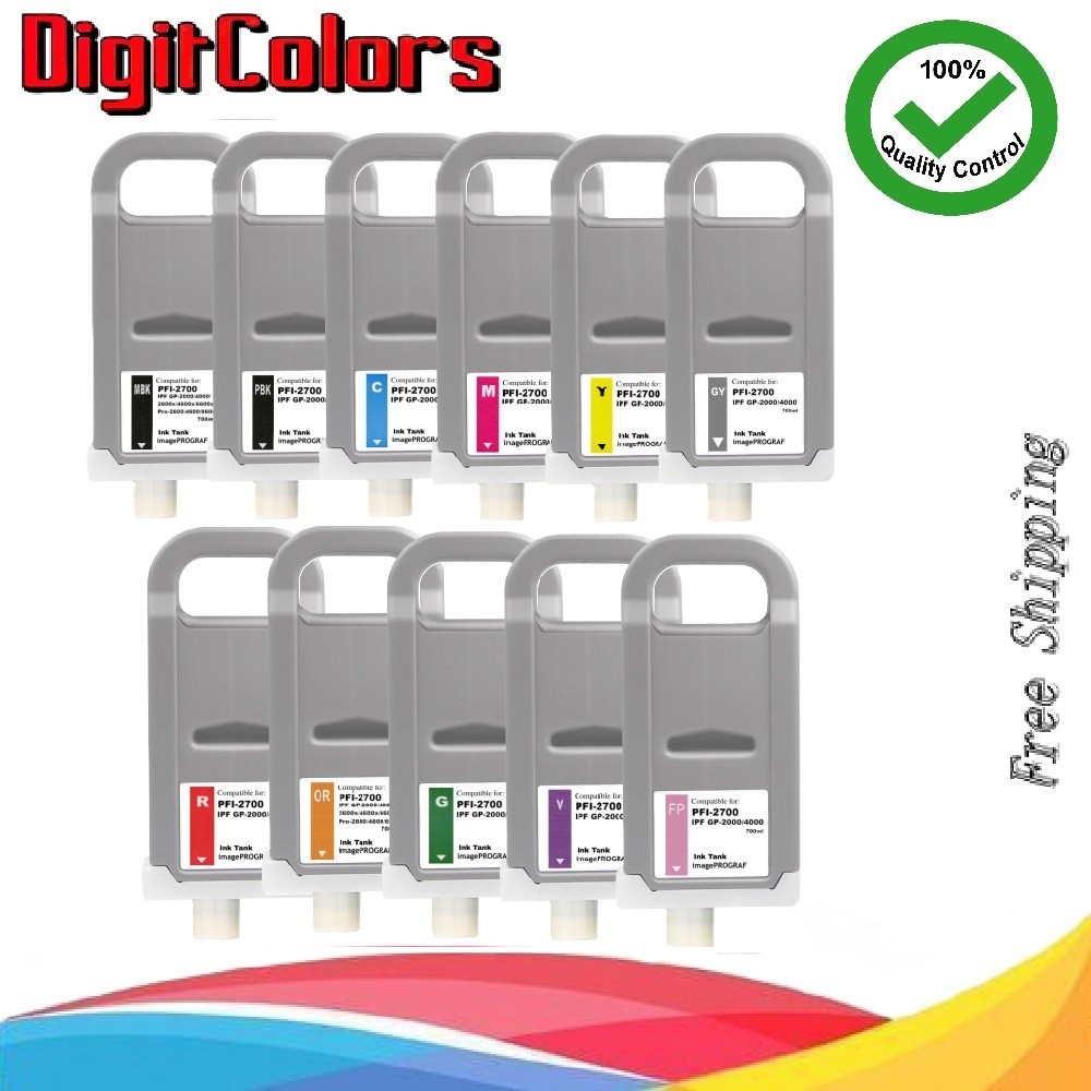 Any 3 Ink Tank Cartridge fit Canon PFI-2700 IPF  GP-2000 GP-4000 PFI2700