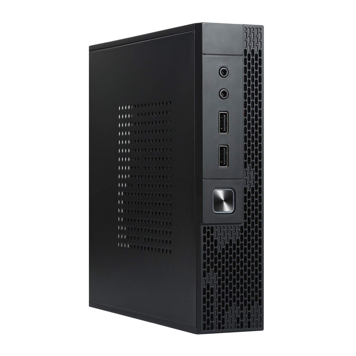 Goodisory TX02 Thin Mini ITX Desktop with Screen VESA Rack and Compact, black