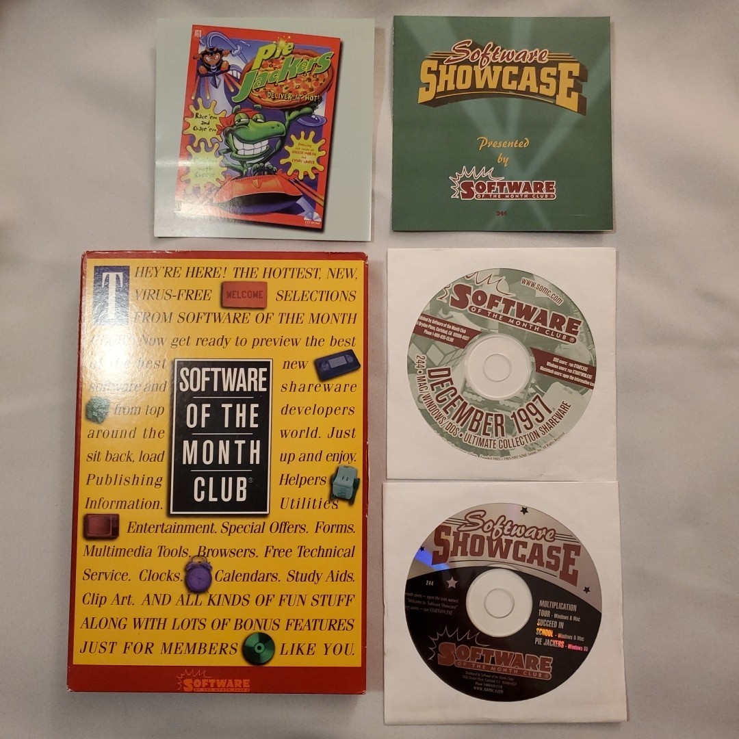Dec 1997 Software of the Month Club Pie Jackers Succeed in School vtg