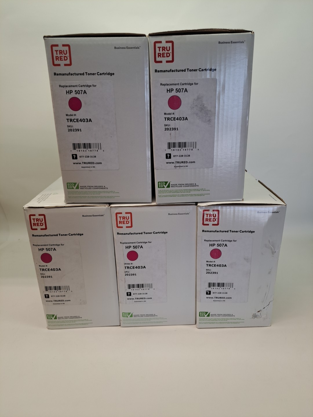 Lot of 5 HP507A / TRCE403A (Magenta)  Toner Cartridge ( see photos) NEW