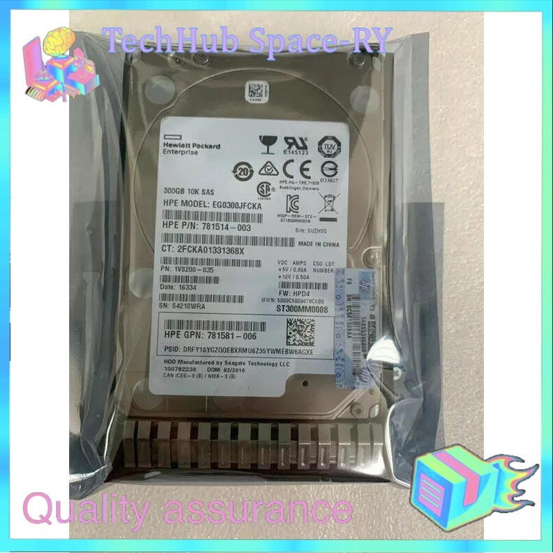 NEW 785067-B21 785410-001 HPE 300GB 10K SAS 12Gb/s 2.5" SC HDD Hard Drive