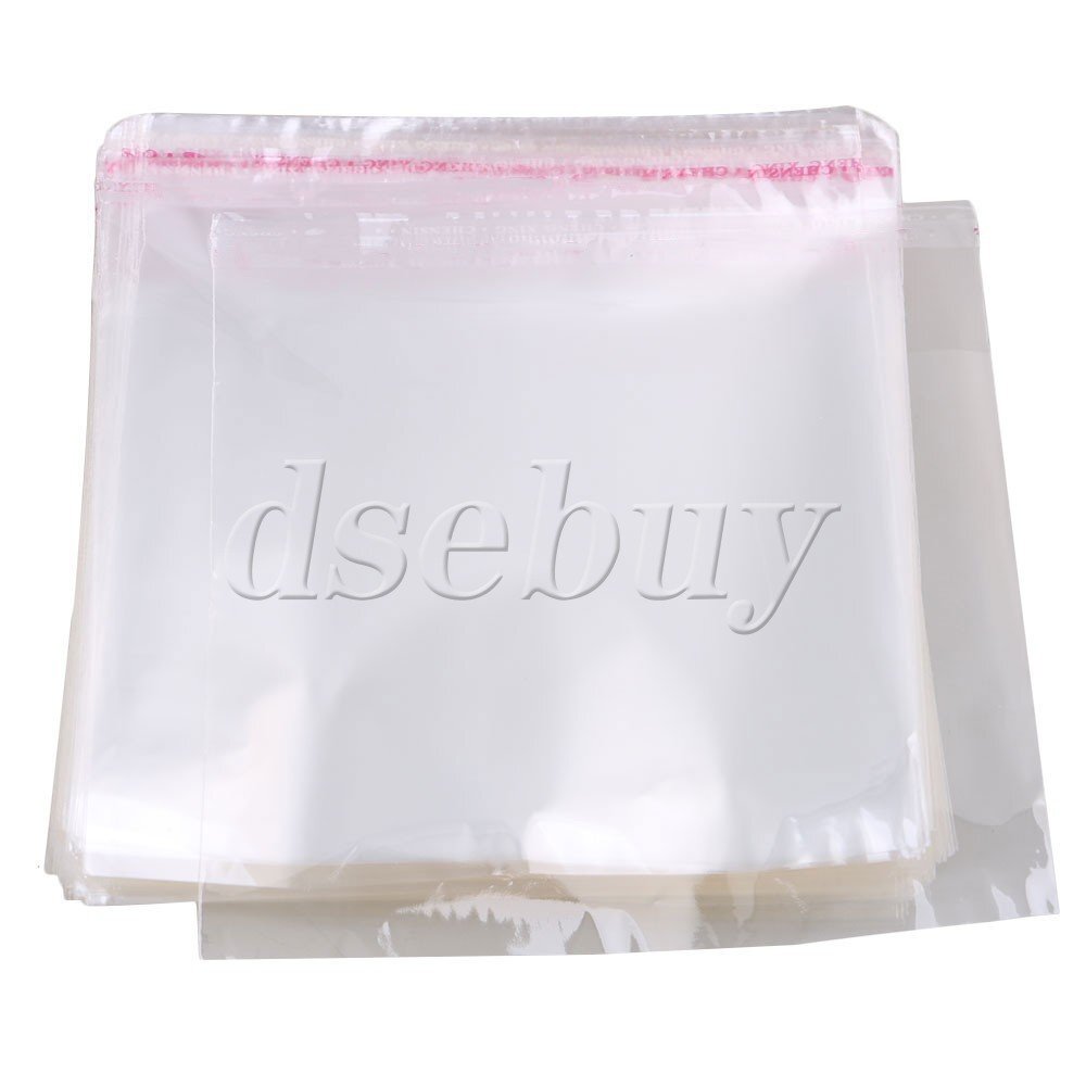 500PCS OPP Plastic Resealable Wrap Sleeve 160x155mm for CD DVD Case
