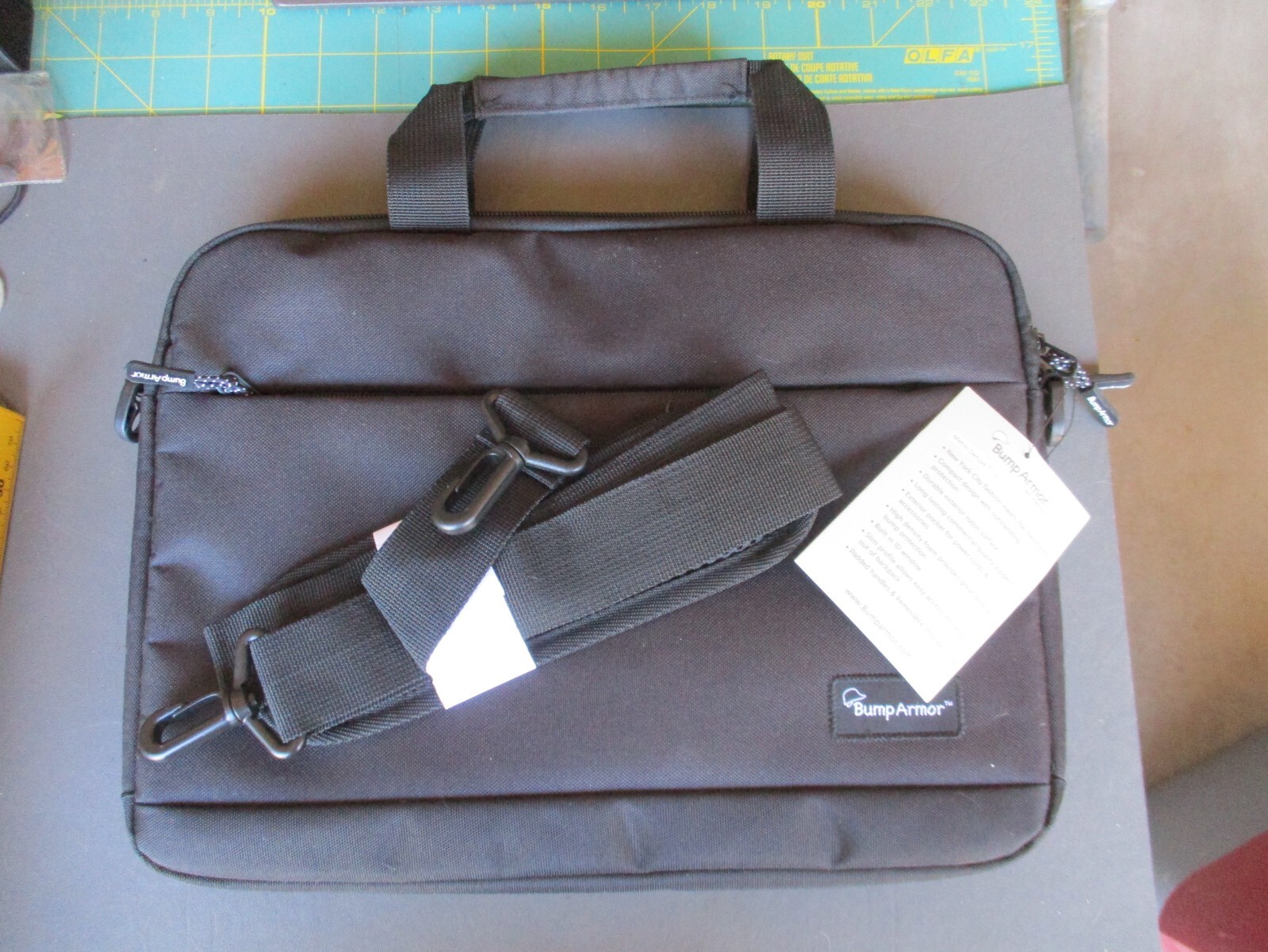 BUMP ARMOR Metro Deluxe 13” Notebook Bag, Tablet Padded Carry Case with Strap