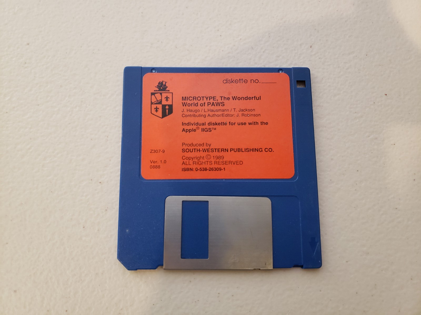 Microtype The Wonderful World Of Paws for Apple IIgs Disk Only