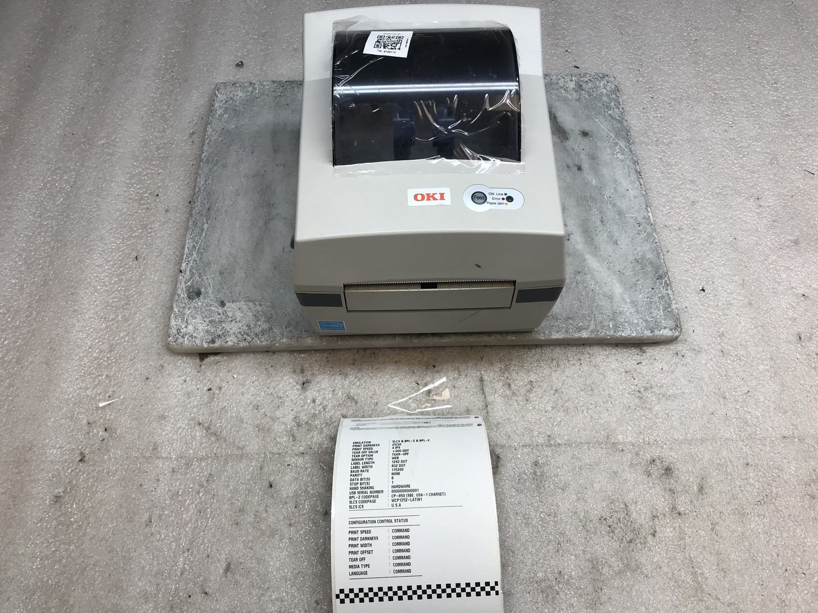 OKI LD620D USB Parallel Direct Thermal Barcode Label Printer -TESTED - NO PSU