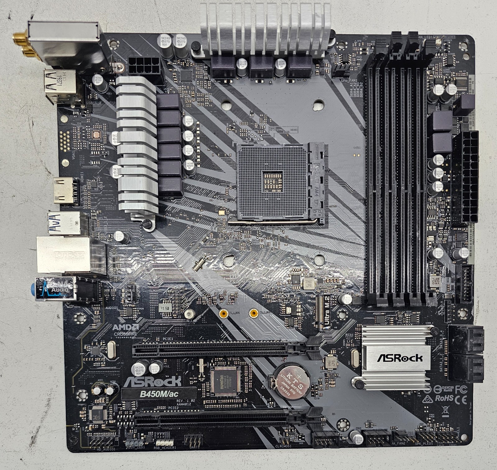AsRock B450M/AC AM4 microATX AMD DDR4 Motherboard (FL)