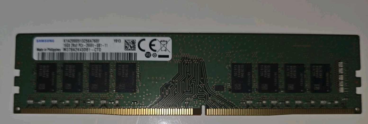 Samsung 16GB 2Rx8 PC4-2666V-UB1-11 M378A2K43DB1