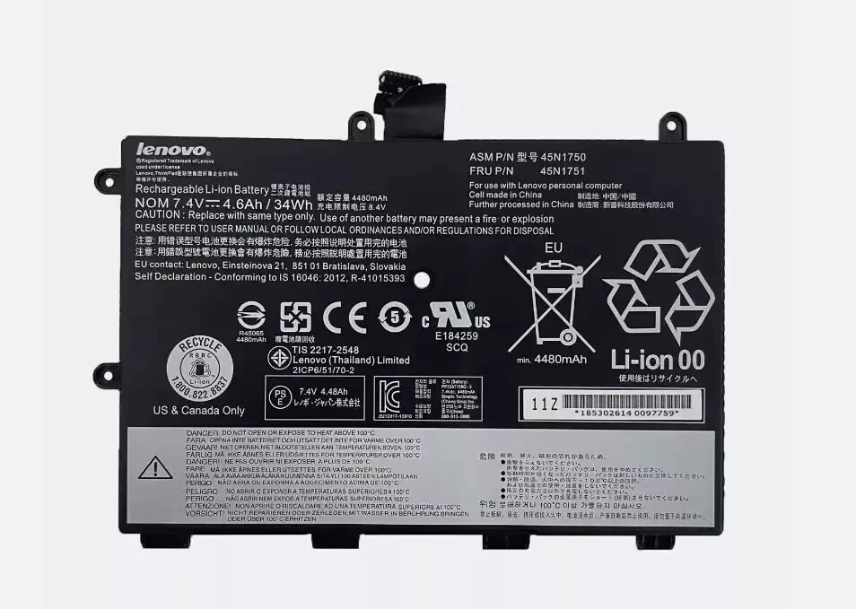 OEM Genuine 45N1748 45N1749 45N1750 45N1751 Battery For Lenovo ThinkPad Yoga 11E