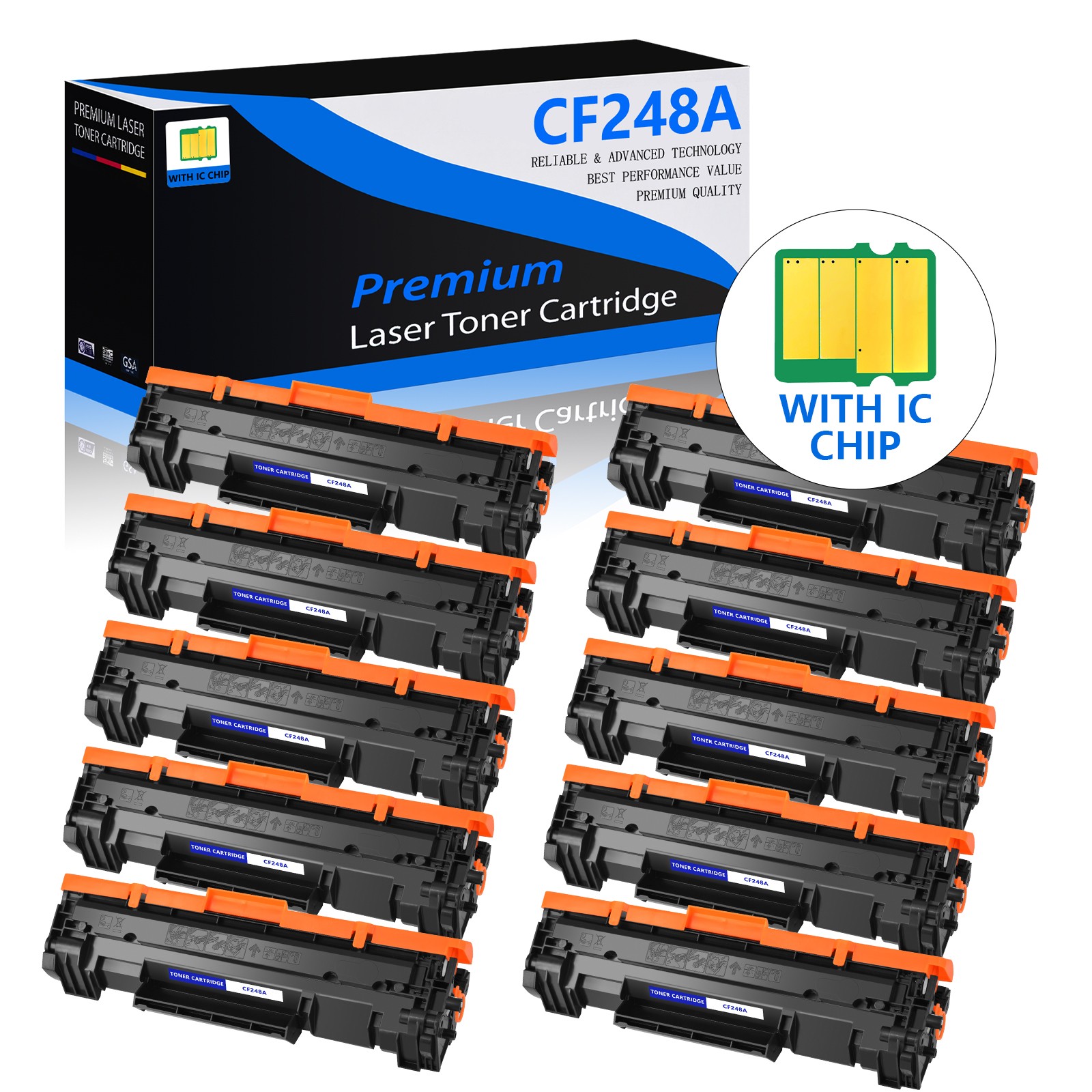 10x Toner Compatible for HP 48A CF248A LaserJet Pro M15 M15w MFP M28a M28w M29a