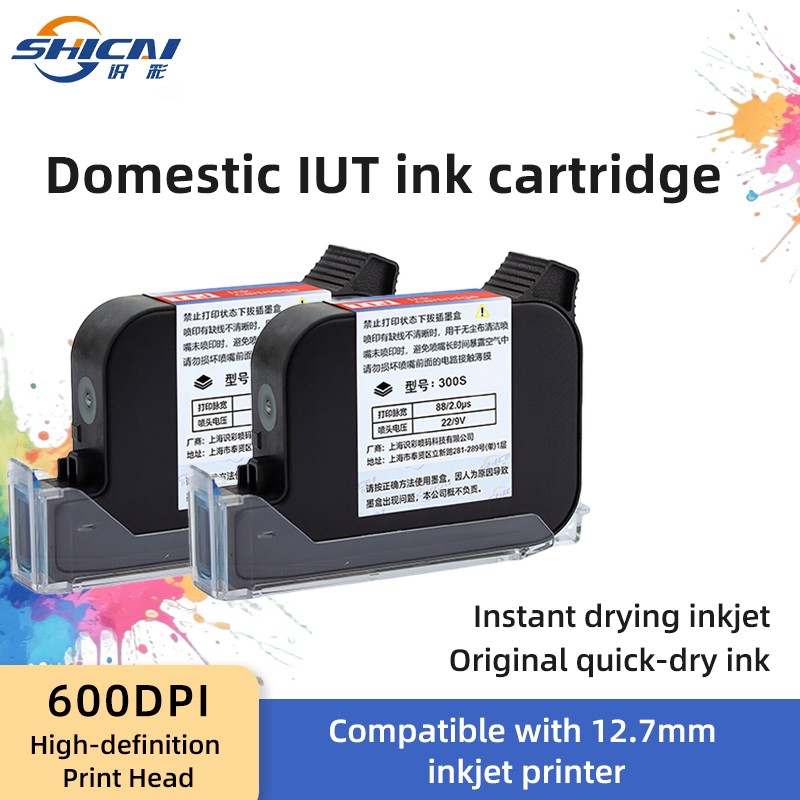 3 PCS TIJ 2.5 12.7mm Solvent Ink Cartridge for Handheld & Online Coding Machine