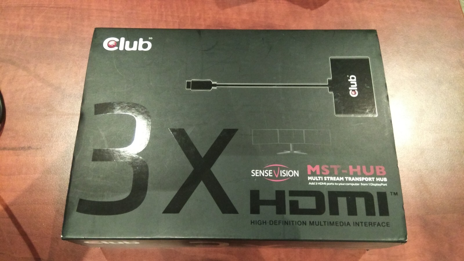 CLUB Multi Stream Transport Hub Displayport 1.2a To 3 HDMI 2560x1600@60hz each
