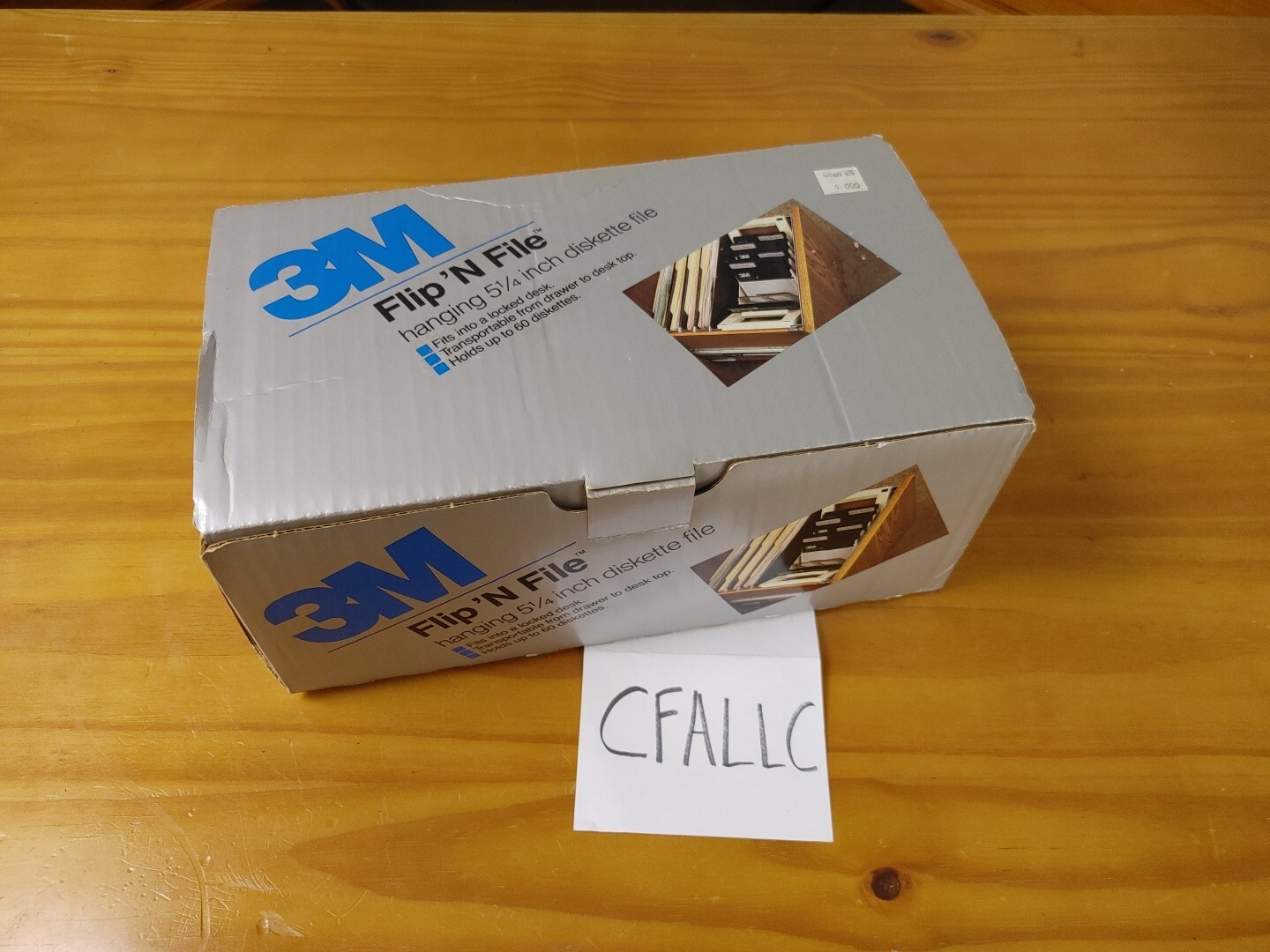 NOS 3M Flip 'N File Hanging 5 1/4 Inch Diskette Holder For File Cabinet 