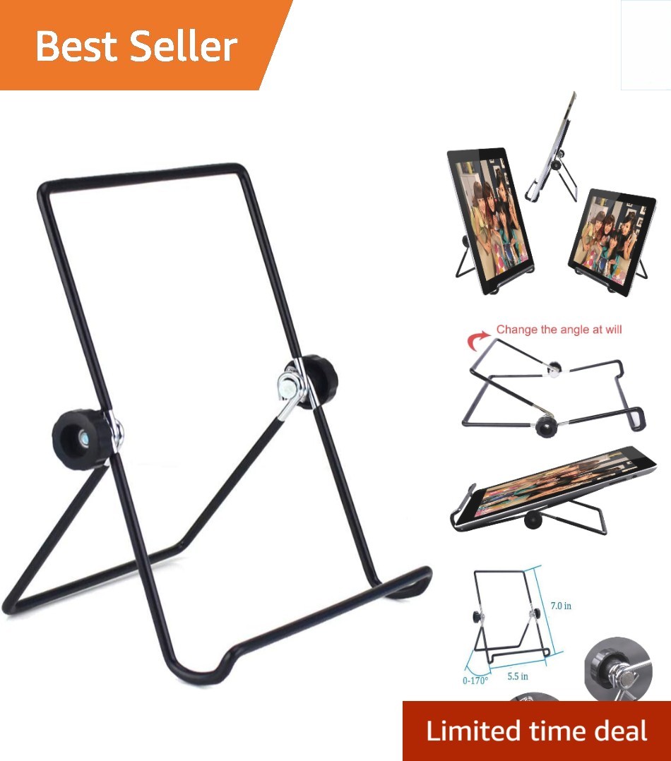 Versatile Tablet Stand & Photo Frame - Adjustable Cradle for 9-12.9 Inch Tablets