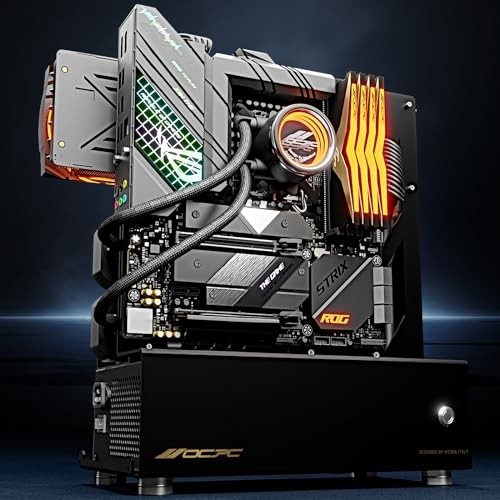 OCPC Micro ATX Freestyle Open Air PC Case – Supports ATX Power Supply, mATX -