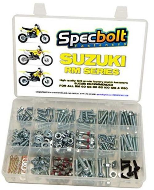 250pc Specbolt Suzuki RM Two Stroke Bolt Kit for Maintenance & Restoration of