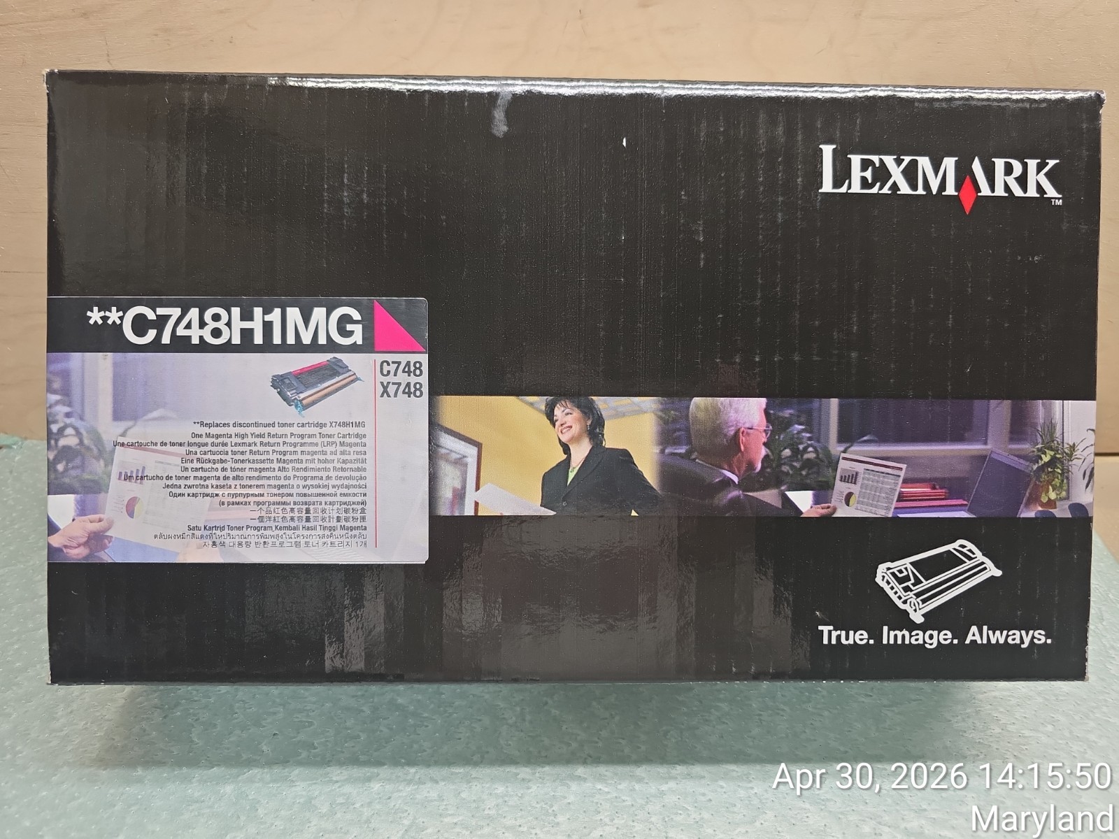Genuine Lexmark C748H1MG MAGENTA TONER High Yield Return. Never Opened. Sealed