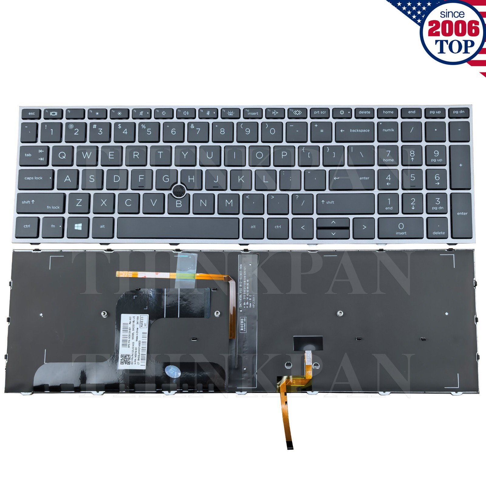 New US Mobile Workstation Backlit Keboard for HP ZBook Fury 17 G7 17.3 inch G8