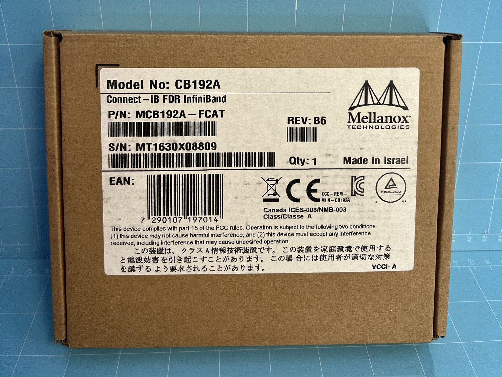 2x Mellanox MCB192A-FCAT FDR Infiniband 56Gb/s 2Port Adapter Card CB192A