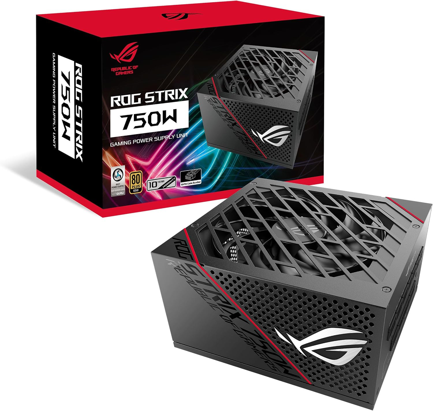 ASUS ROG Strix 750 Fully Modular 80 plus Gold 750W ATX Power Supply with 0Db Axi