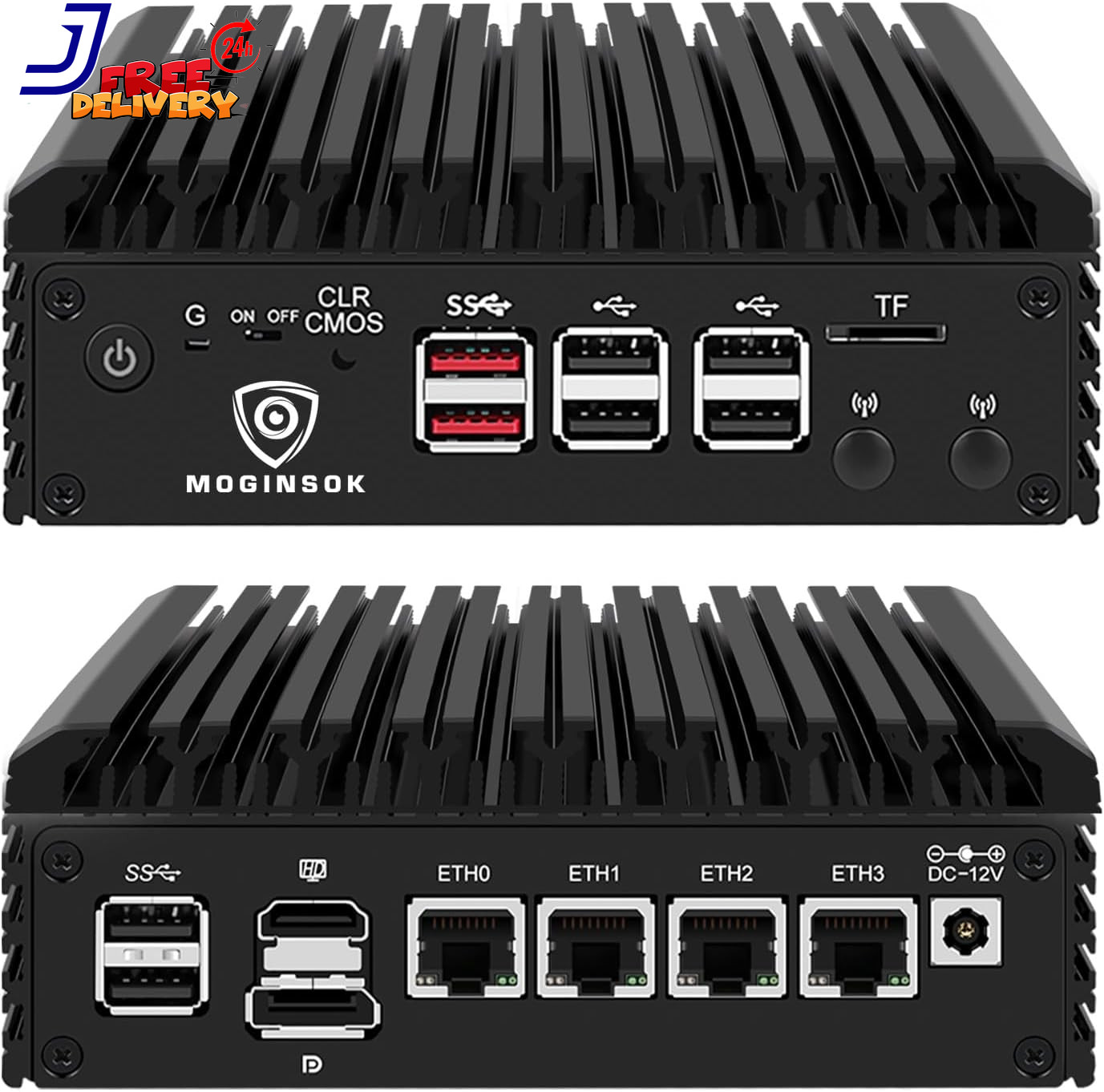 Firewall Appliance Mini PC 2.5Gbe with 12Th N100(Ship N150) Fanless Computer Rou
